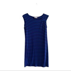 Calvin Klein blue striped short sleeve dress size 14
